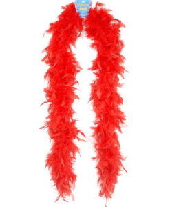 Feather boa 72in - red