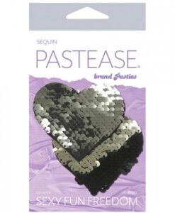 Pastease Color Changing Flip Sequins Heart - Slate/black O/s