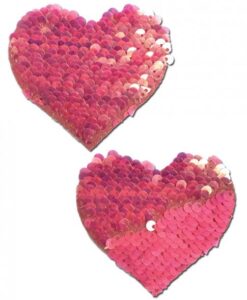 Pastease Color Changing Flip Sequins Heart Pink O/S