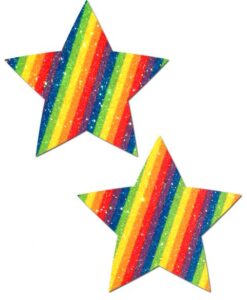 Pastease Rockstar Glittering Double Rainbow Star