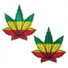 Pastease Marijuana Leaf Rasta Weed Pasties O/S