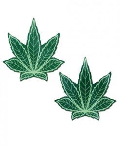 Pastease Marijuana Leaf Pasties Green O/S