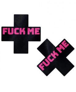 Pastease F*ck Me Plus Pasties Black Pink O/S