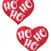 Ho Ho Ho Hearts Red & White O/S