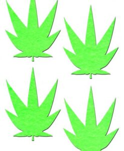 Pastease Petites Glow in the Dark Leaf O/S 2 Pack