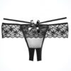 Adore Angel Crotchless Panty Black O/S