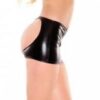 Kitten Wet Look Spanky Skirt - Black O/S