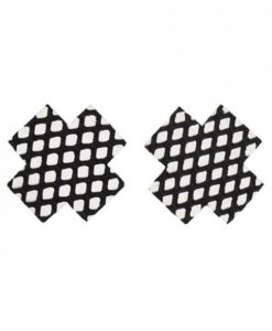 Fishnet Cross Pasties Single Use Black O/S