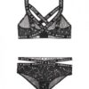 Vibes Karma's A Bitch Bralette & Cutout Panty Black M/L