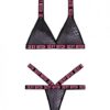 Vibes Sexy Bitch Bralette & Strappy Panty Black M/L