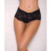 Lace, Pearl Boyshorts Satin Bow Accents Black S/M