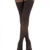 Kixies Dana Lynn Ribbed Thigh High Tights Black C
