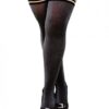 Kixies Kaylee Grey Shimmer Thigh High Gray D