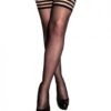 Kixies Taylor Silky Sheer Thigh High Black B