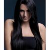 Smiffy Fever Wig Amber 28 inches Long with Bangs Black