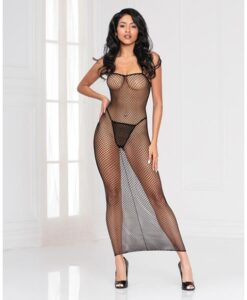 Industrial Net Dress W/spaghetti Straps Black O/s
