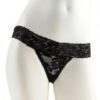 Hanky Spank Me Vibrating Panty Black Lace Thong
