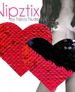 Neva Nude Pasty Heart Sequins Red To Black