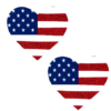 Neva Nude Pasty Hearts U.S Flag