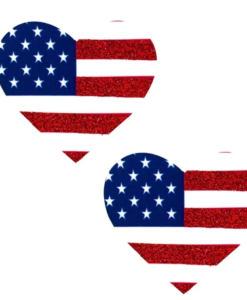 Neva Nude Pasty Hearts U.S Flag