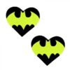 Neva Nude Pasty Heart Neon Batman Signal Glitter Black