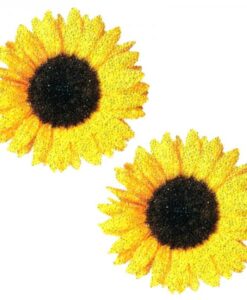 Neva Nude Pasties Seductive Sunflower Glitter Velvet