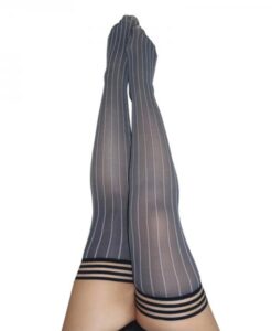 Kixies Annabelle Grey Pin Stripe Size D