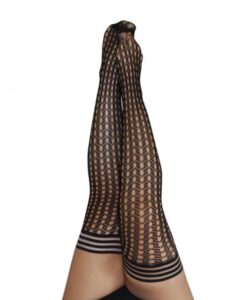Kixies Mimi Black Fishnet Circles Size C