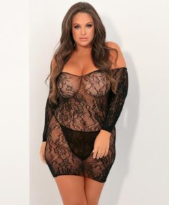 Seductive Lace Dress Black 1x/2x