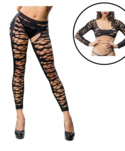 Violet  Mesh Crotchless Legging