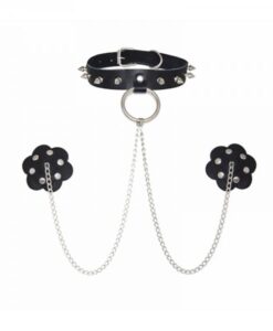 Neva Nude Pasty With Collar And Chain