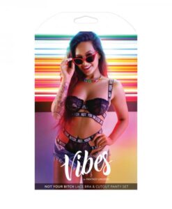 Vibes Not Your Bitch Bra/panty Black M/l
