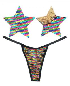 Neva Nude Pastie Funfetti Mulicolor Pastie And Panty Set