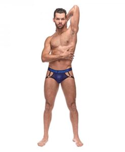 Mp Diamond Mesh Jock Ring Nav Sm