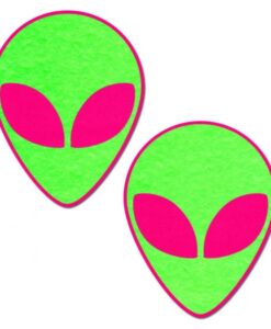 Pastease Neon Glowing Green Alien On Neon Pink