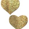 Pastease Gold Glitter Heart Pasties O/S