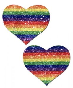 Pastease Glitter Rainbow Heart Pasties
