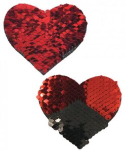 Pastease Sweety Red & Black Color Changing Sequin Heart