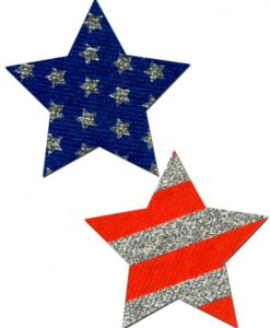 Rockstar Stars & Stripes Red, White, Blue Pasties O/S
