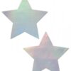 Pastease Holographic Star Silver Pasties O/S