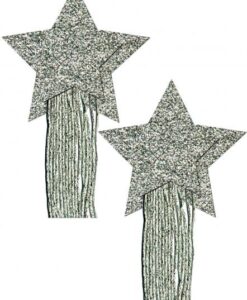 Star Tassel Silver Glitter Pasties O/S