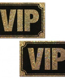Pastease Vip Gold Glitter On Liquid Black Nipple Pasties