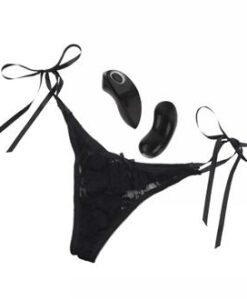 Little Black Panty Thong With Ties 10-function Remote Control Vibe