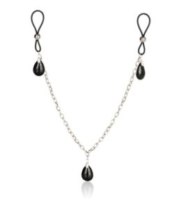Nipple Play Non Piercing Nipple Chain Jewelry Onyx