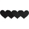 Classic Black Hearts Pasties