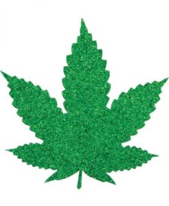Pasties Mary Jane Marijuana Shaped Green 2 Pair