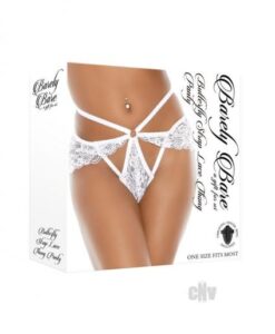 Barely B Butterfly Strap Thong Wht
