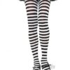 Striped Tights 3x-4x Black/white