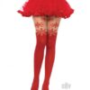 Spandex Snowflake Hose Accent Os Red