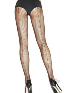 Fishnet Backseam Hose Plus Black